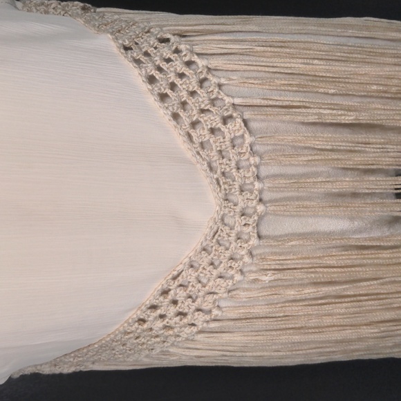 3/$15 Stella Laguna women's hippie boho fringe crochet top beach cover sz small - Picture 5 of 10